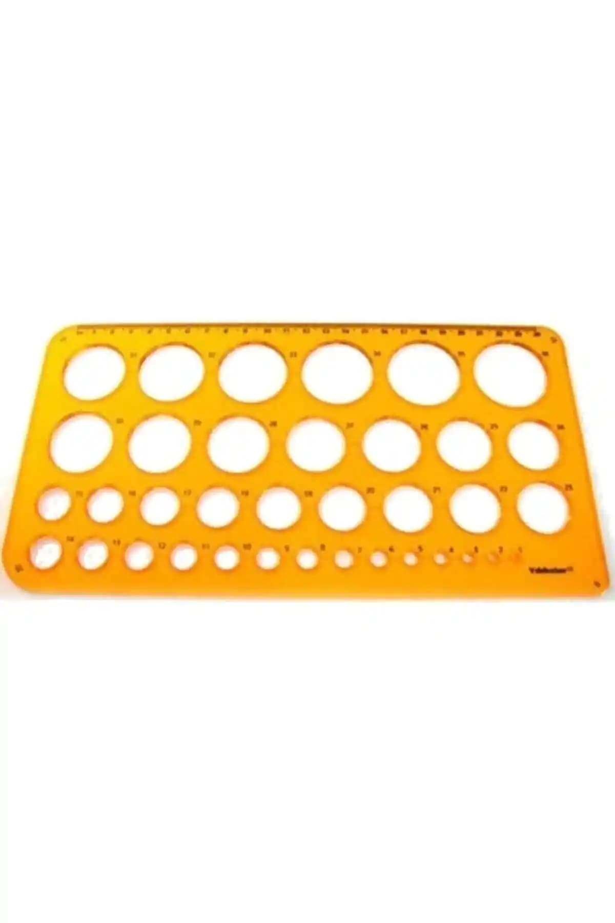 Yılzlar Yayınları Büyük Daire Şablonu 30 cm dayanıklı plastik ve estetik tasarım