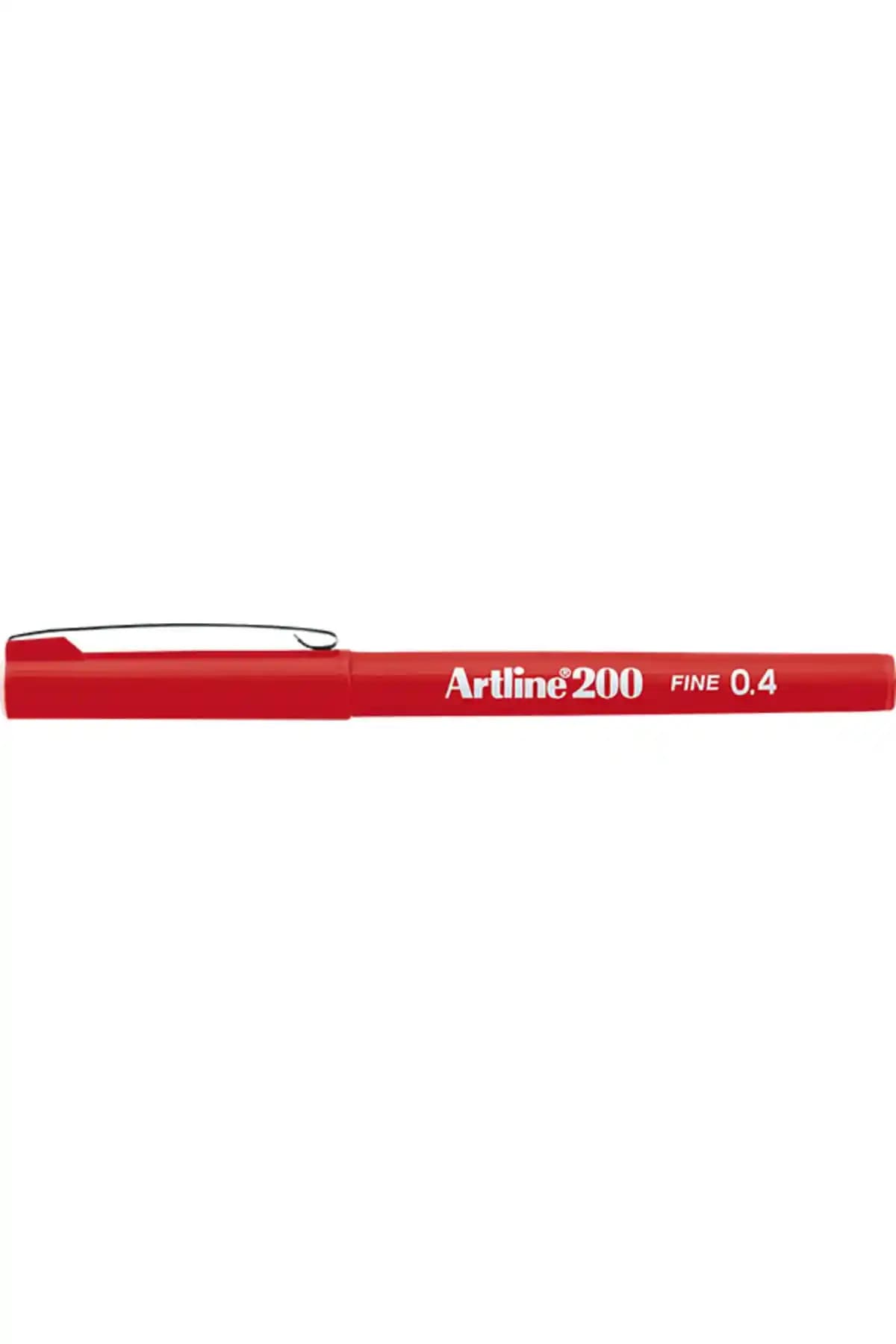 Artline 200 Fineliner 0.4mm Keçe Uçlu Kalem Kırmızı - Hassas Çizim ve Yazım İçin Üstün Performans