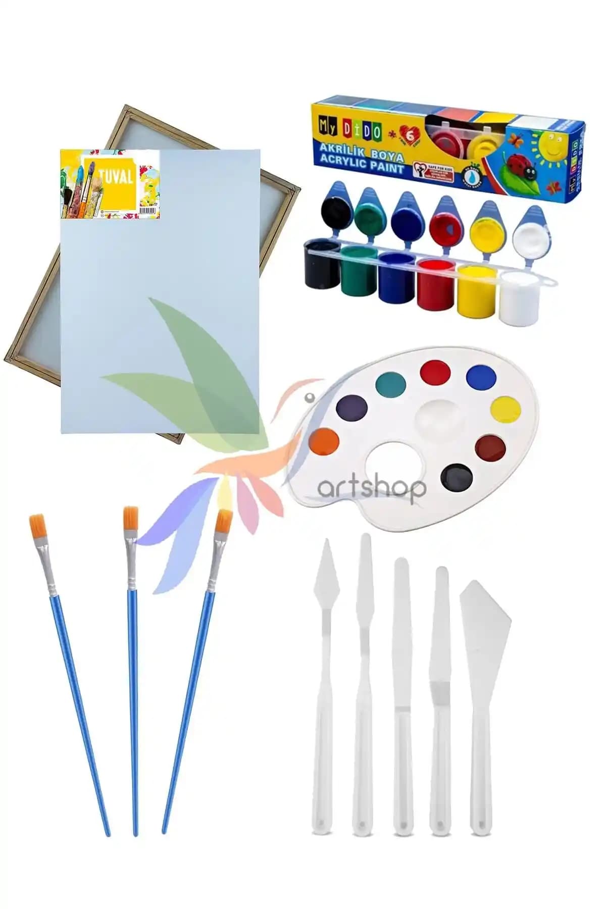 Artshop Tuval ve Sanat Seti 35x50 cm ile Yaratıcılığınızı Geliştirin