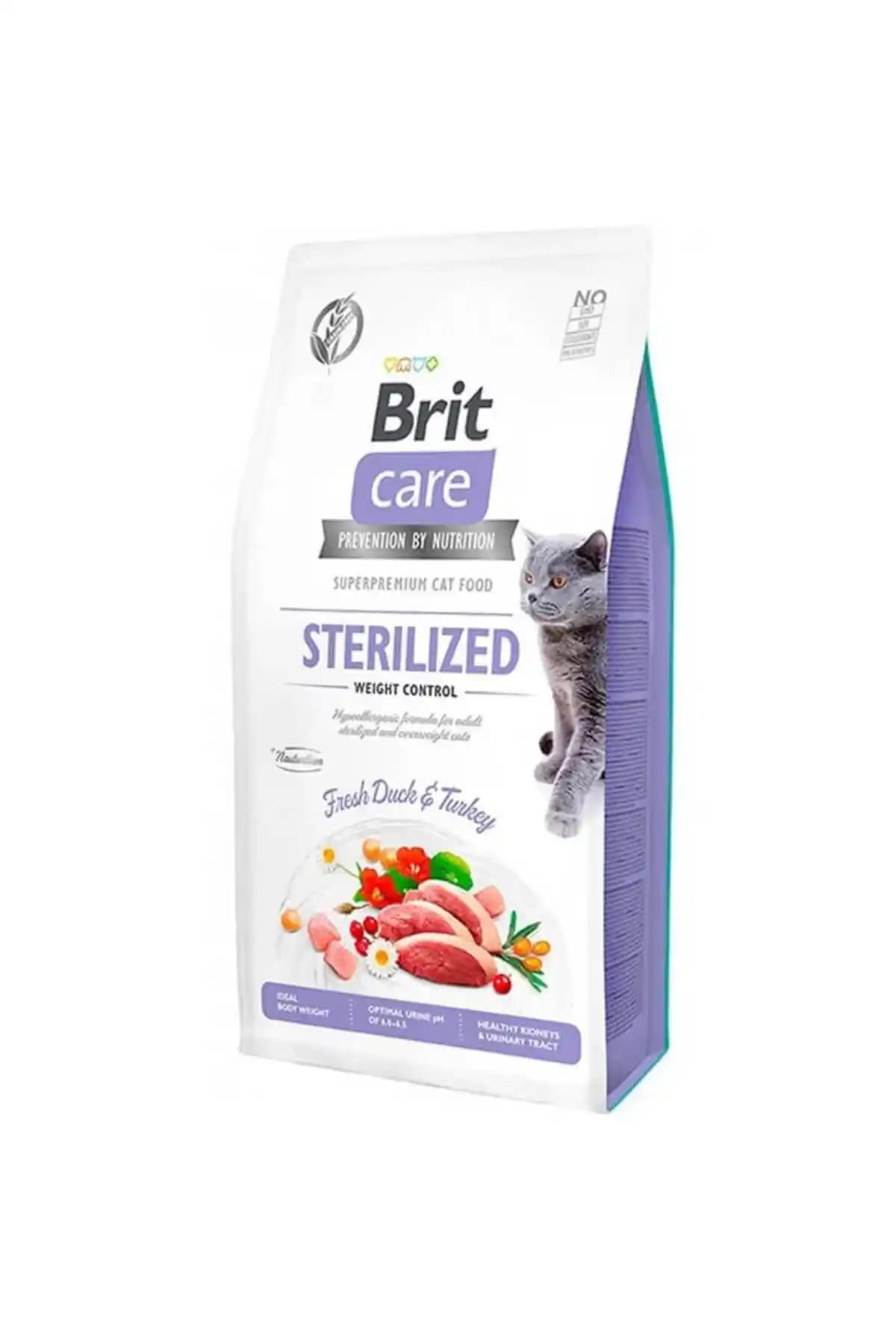 Brit Care Tahılsız Sterilised Light Ördekli Hindili Kedi Maması Sağlıklı ve Dengeli Beslenme İçin Uygun Seçenek