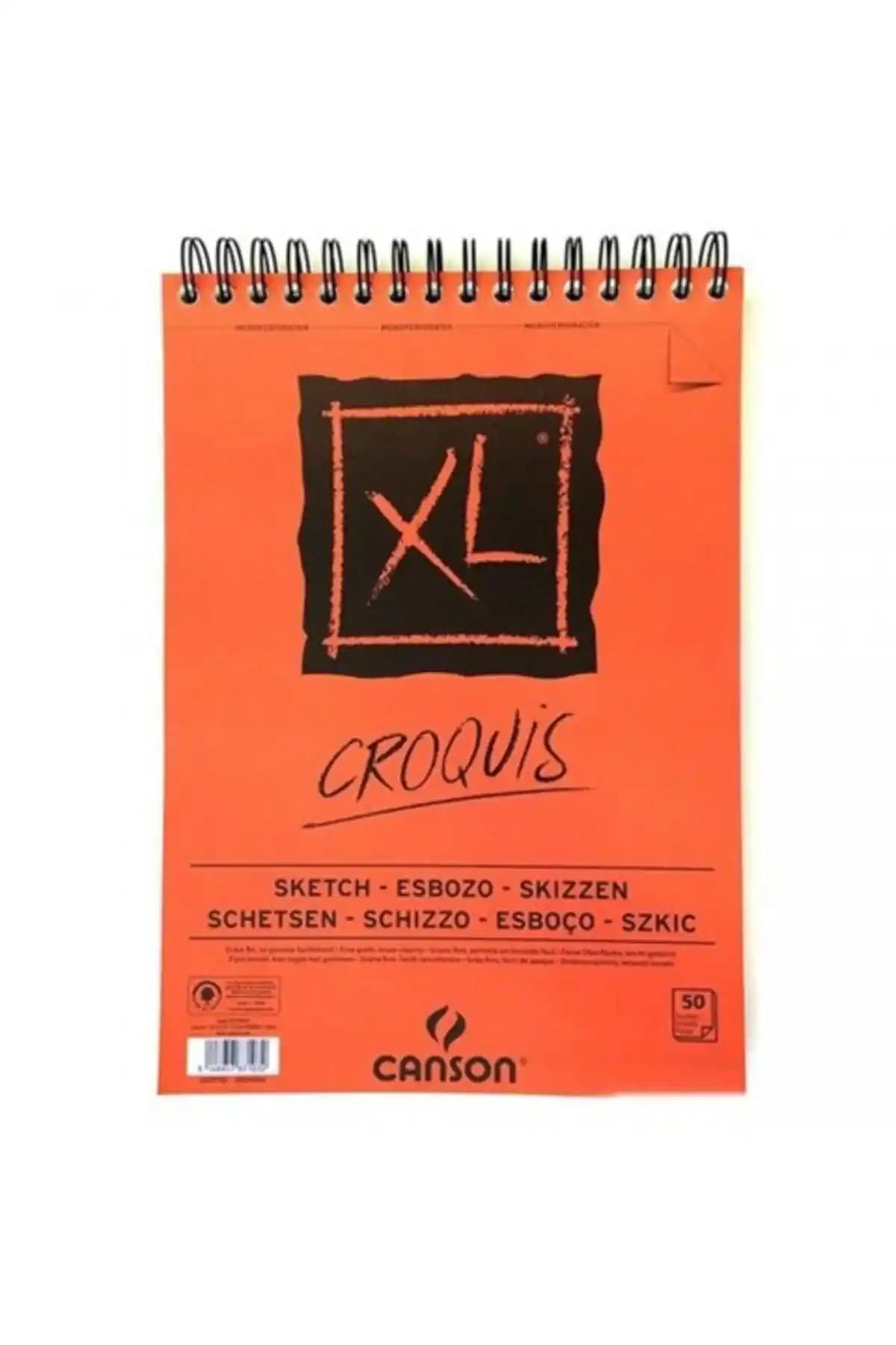 Canson A5-90 G Croquis XL Eskiz Çizim Defteri Sanatçılar İçin Uygun ve Dayanıklı