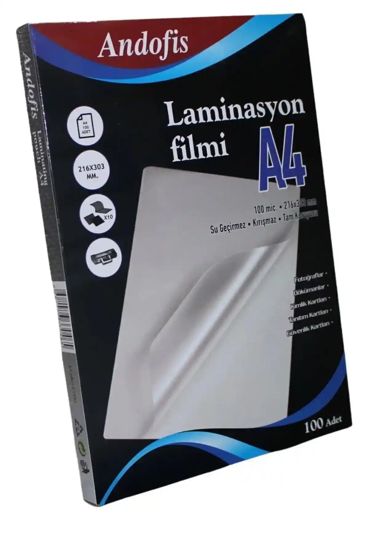 Genel Markalar Laminasyon Filmi Parlak A4 100 Micron Belge ve Resim Koruma Çözümü