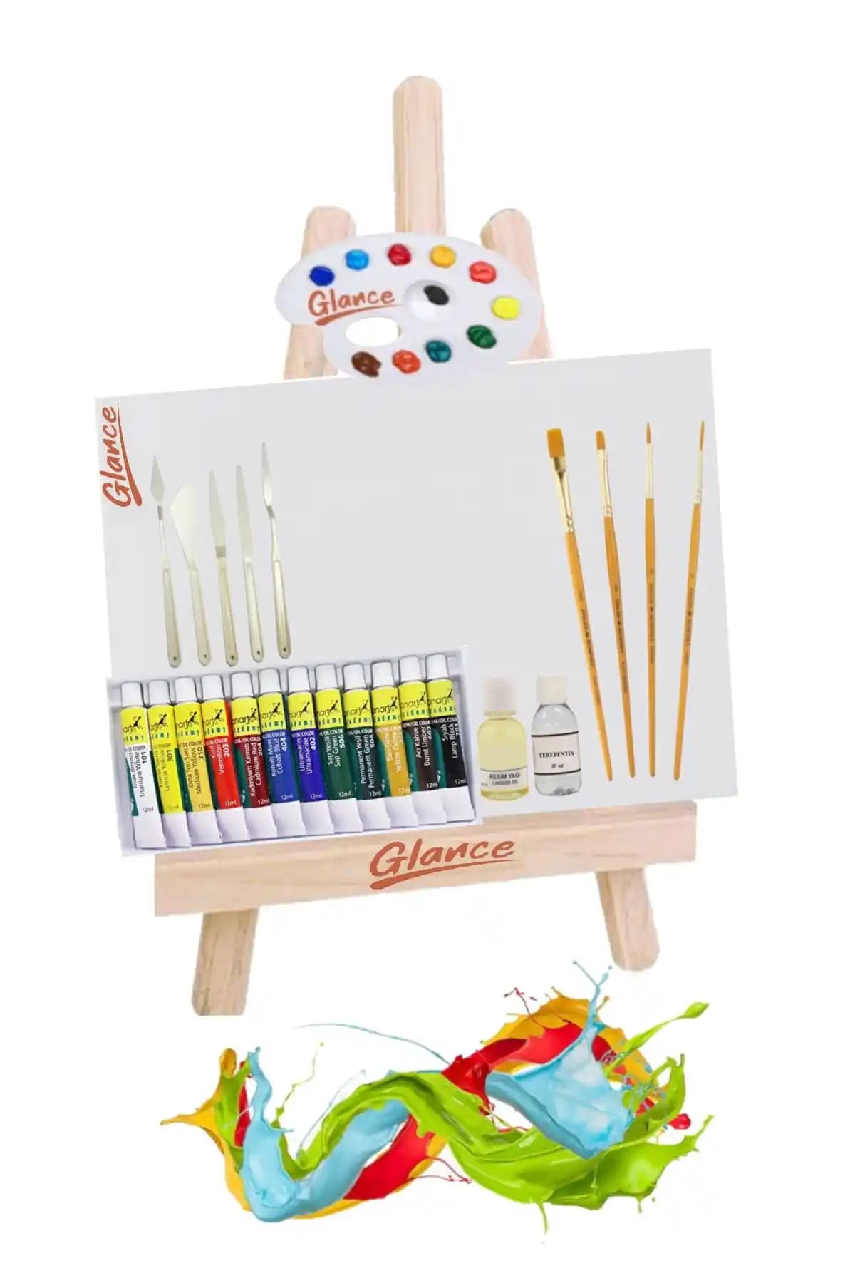 GLANCE Ekonomik Yağlı Boya Başlangıç Seti: Uygun Fiyatlı ve Kaliteli Resim Malzemeleri