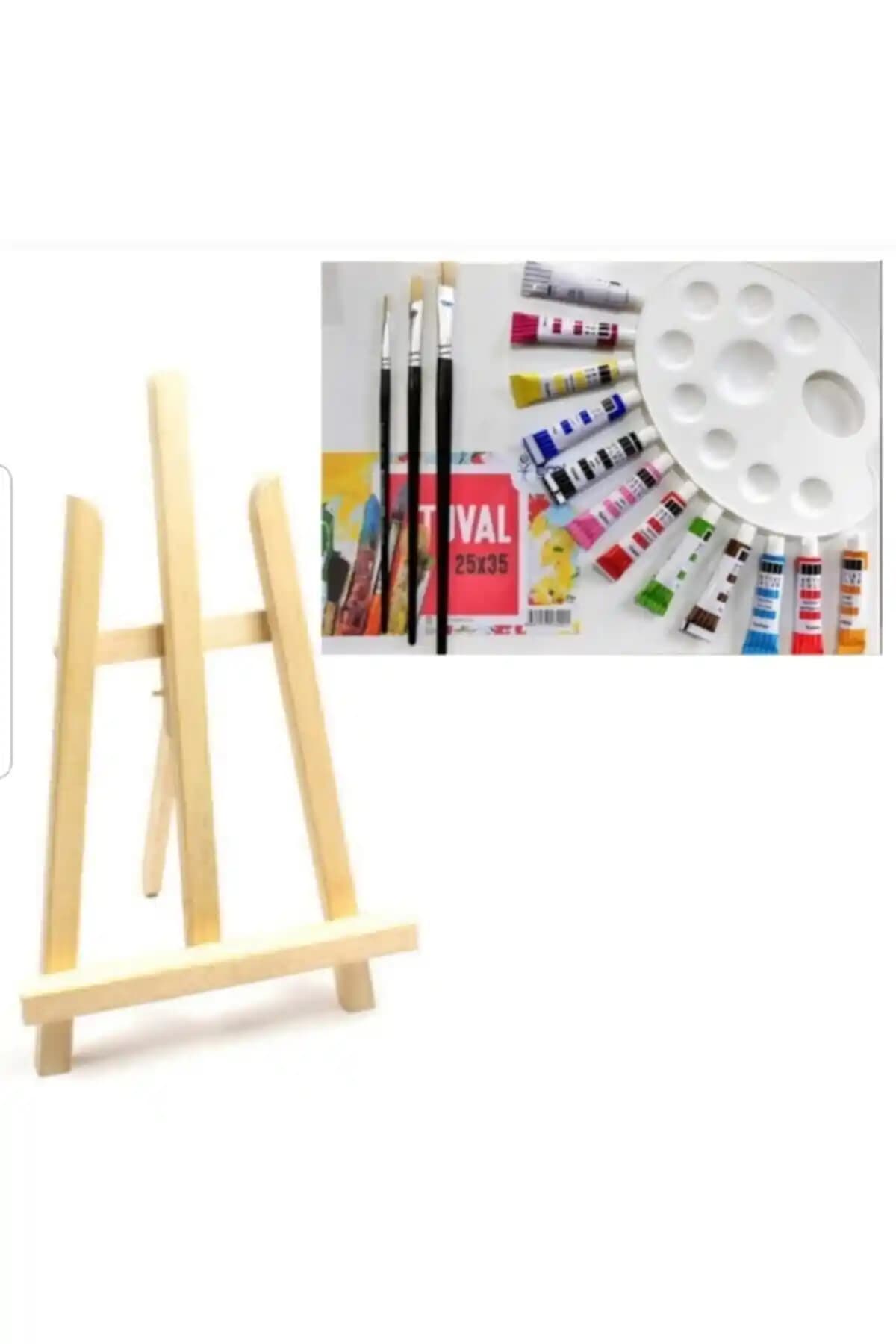 İnci Paketi Resim Seti: 25x35 cm Tuval, Guaj ve Yağlı Boya Fırça Seti ile Yaratıcılığı Destekler