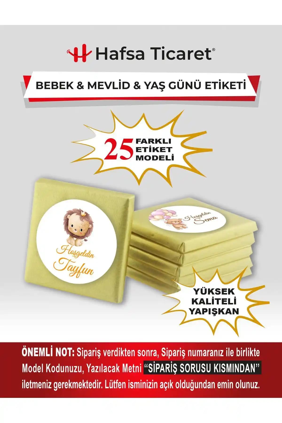 Kişiye Özel Hoş Geldin Bebek Etiketi - Özel Günleriniz İçin Şık ve Kaliteli Tasarım