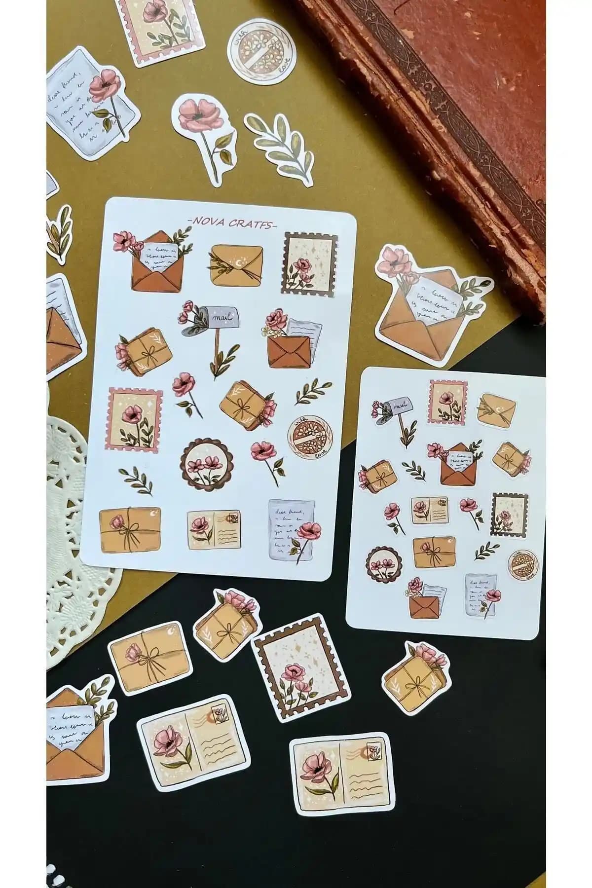 Nova Crafts Sevimli Mektuplar Seti Renkli ve Dayanıklı A5 Kağıtlarla Yaratıcı Çalışmalar İçin