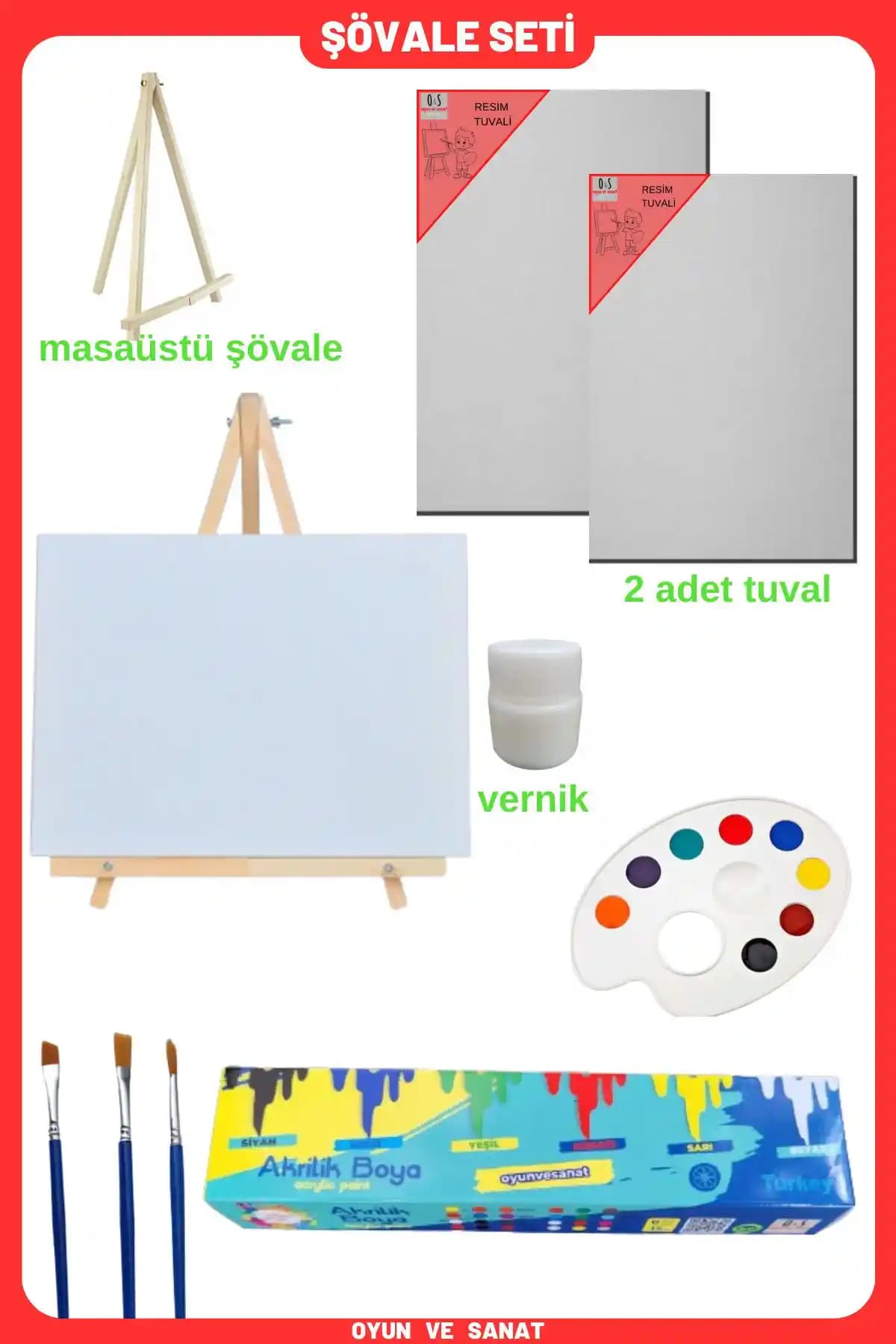 O&S Resim ve Boya Seti: Yaratıcı Sanatçılar İçin Kapsamlı Malzeme Paketi