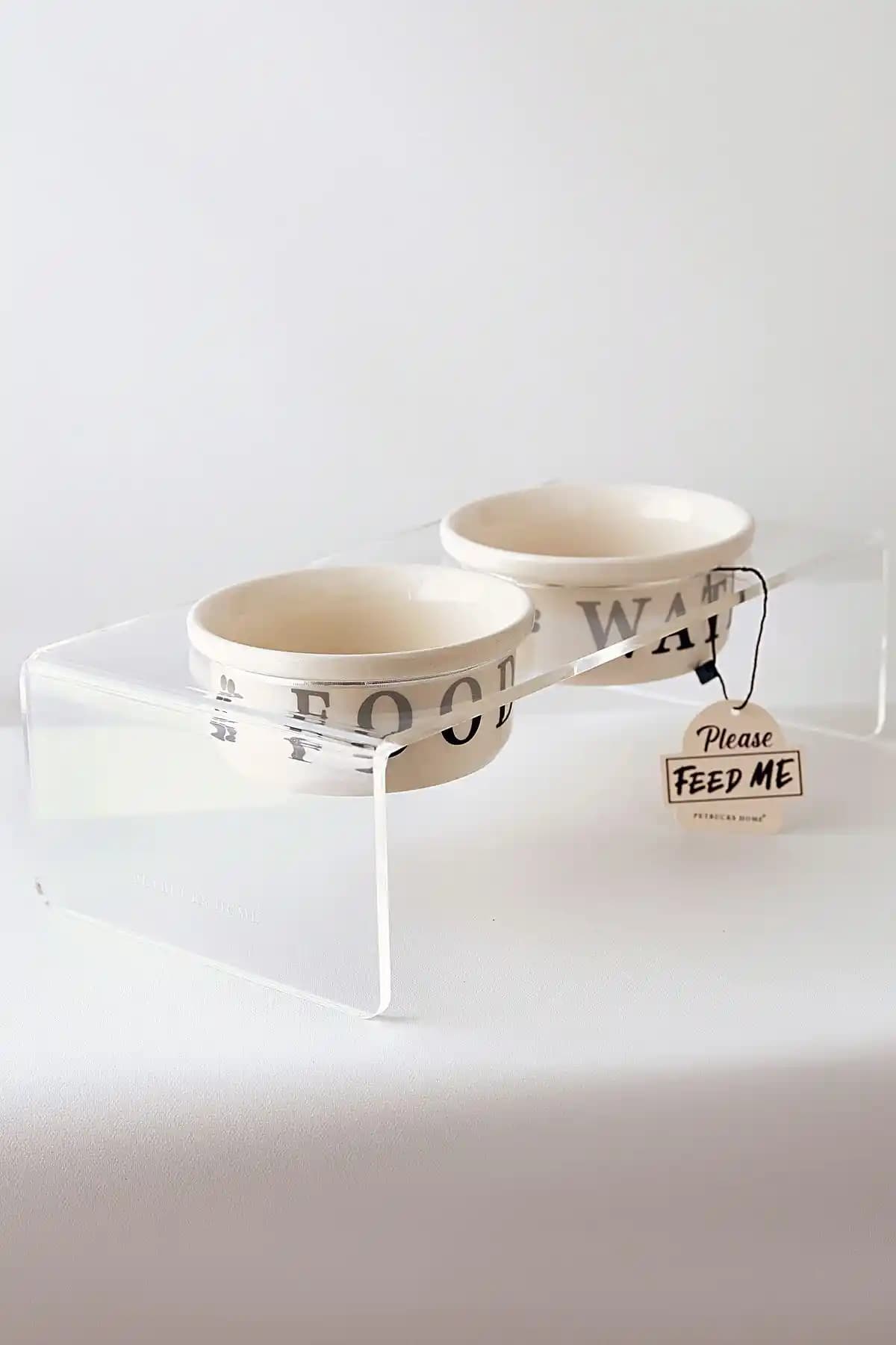 Petbucks Dekoratif Seramik Mama ve Su Kabı Kedi ve Köpekler İçin Şık ve Kullanışlı Tasarım