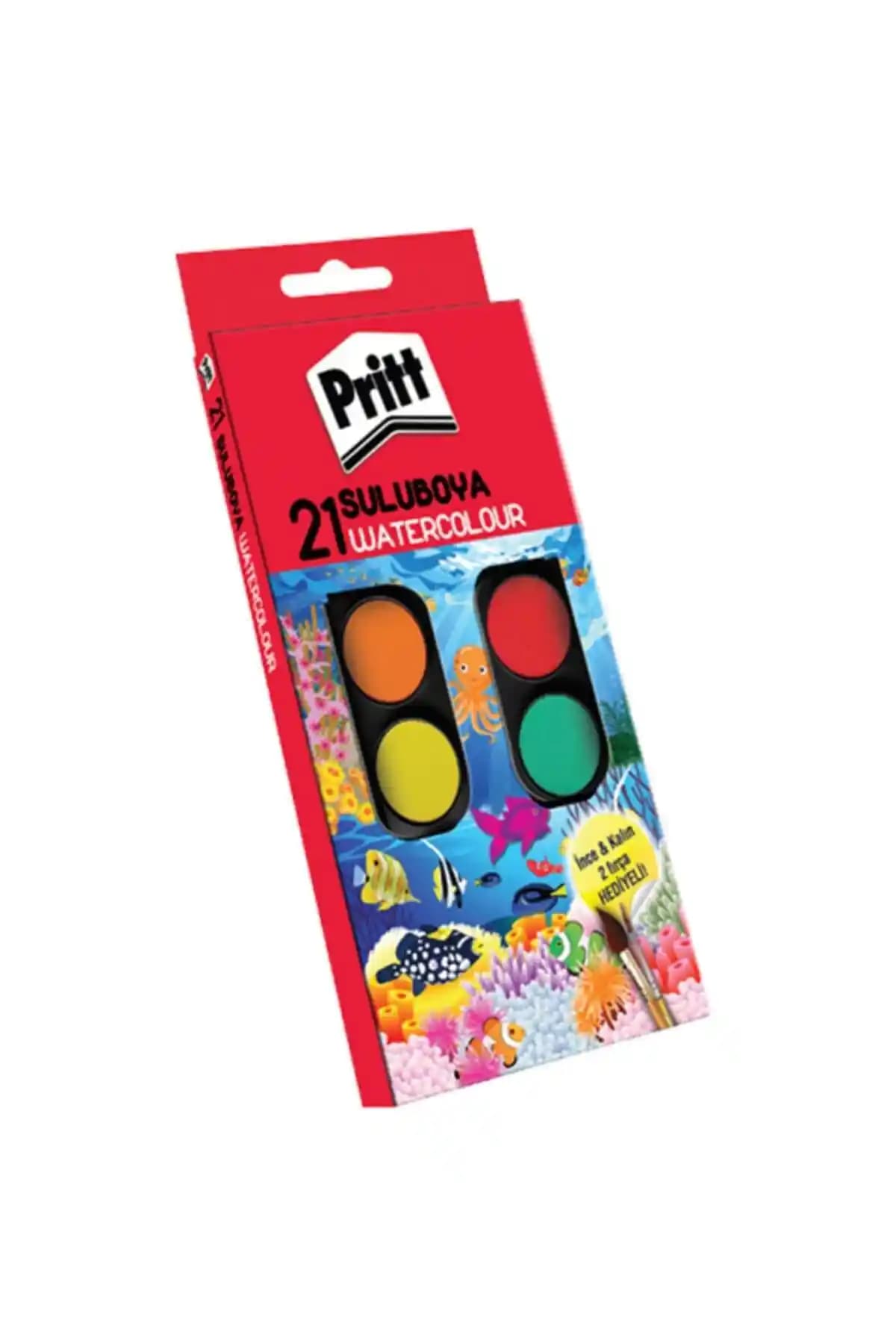 Pritt 21 Renk Suluboya Büyük Tablet: Güvenilir ve Canlı Renklerle Yaratıcılığı Destekleyen Malzeme