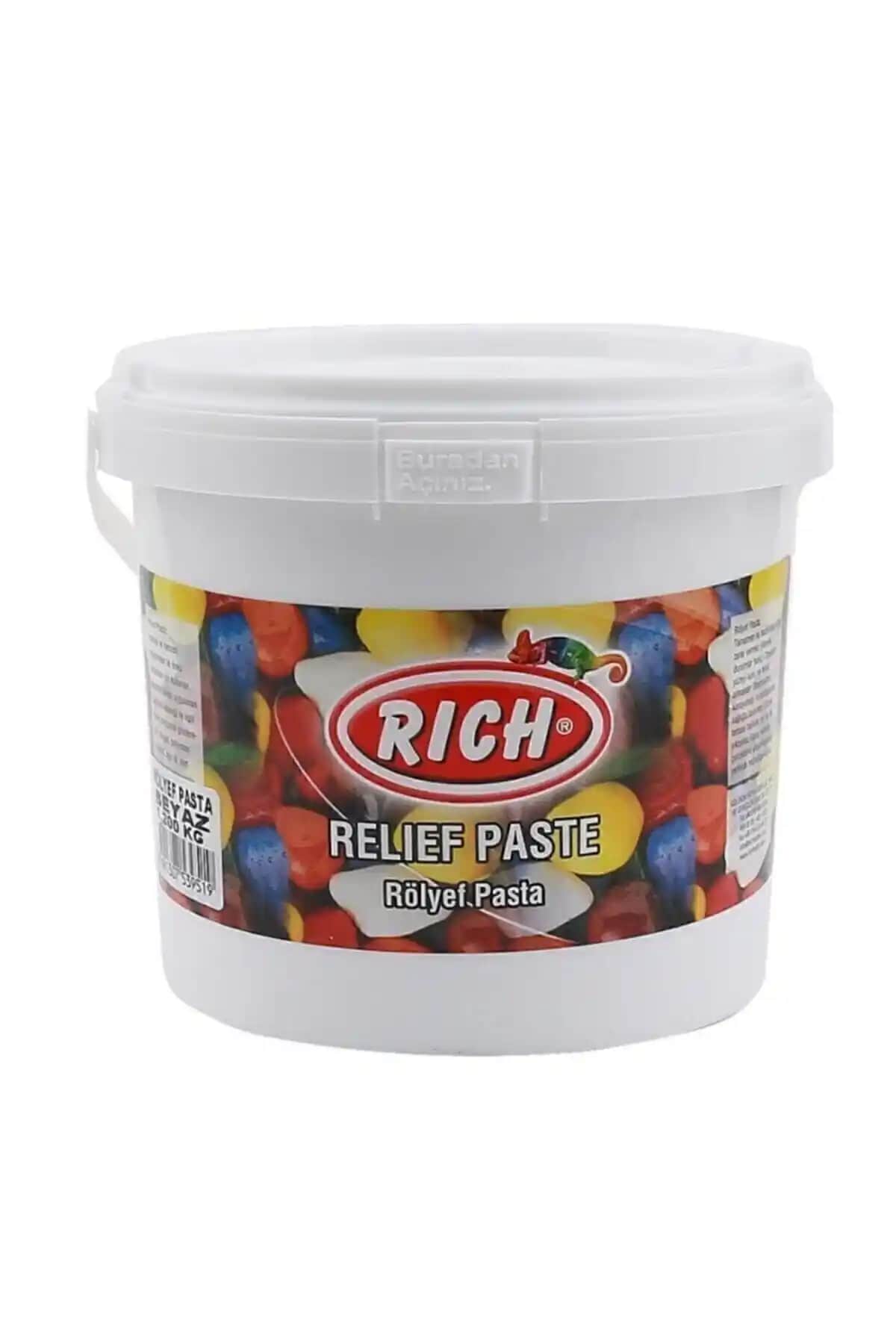 Rich Rölyef Pasta Beyaz 1200 gr Çok Yönlü 3D Sanat ve Tamir Malzemesi