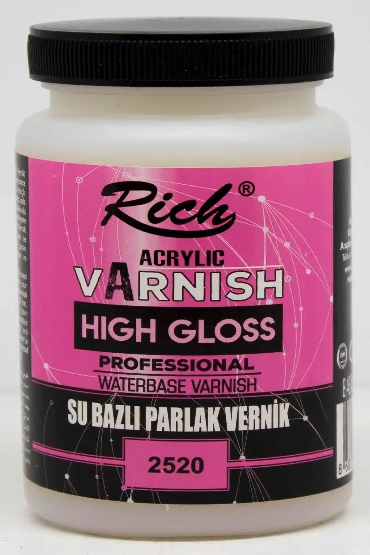 Rich Su Bazlı Parlak Vernik High Gloss yüksek parlaklık ve dayanıklılık sağlayan kaplama ürünü