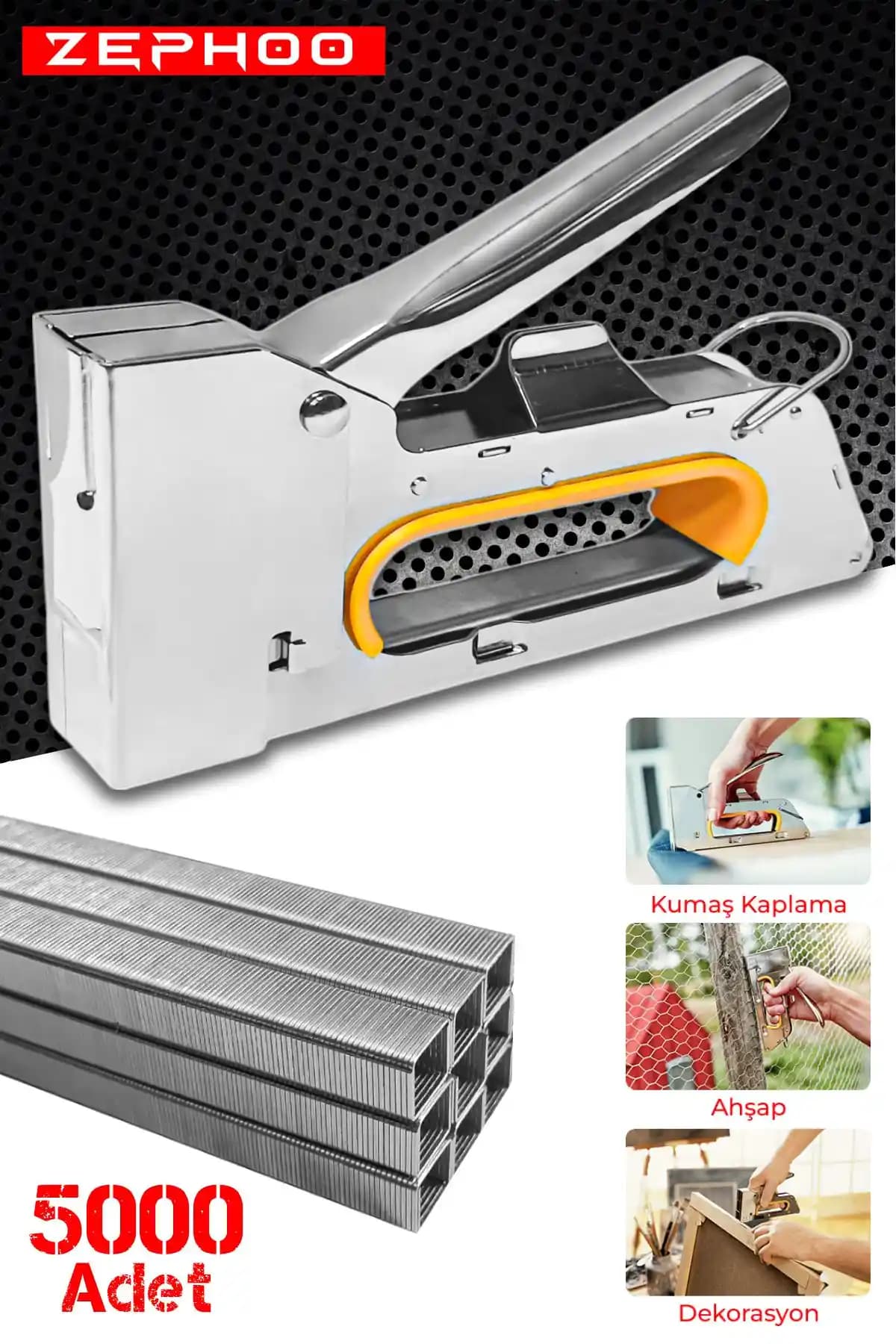 Zephoo 4-8 mm Zımba Tabancası: Dayanıklı ve Çok Yönlü Profesyonel ve Amatör Kullanım İçin