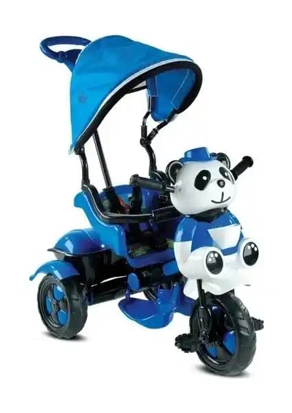 Babyhope 127 Little Panda Ebeveyn Kontrollü Tenteli Müzikli Tricycle Güvenli ve Eğlenceli Çocuk Bisikleti