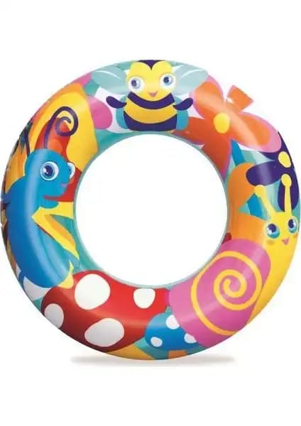 Bestway 36013 Hayvan Desenli Simit 56 cm çocuklar ve aileler için güvenli su oyuncağı
