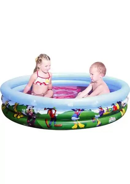Bestway Mickey Mouse Lisanslı Üç Halkalı Çocuk Havuzu Güvenli ve Eğlenceli Yaz Aktiviteleri