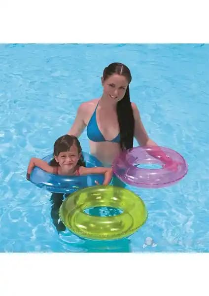 Bestway Şeffaf Simit Pembe 51 cm: Modern ve Eğlenceli Su Oyuncağı for Çocuklar ve Yetişkinler
