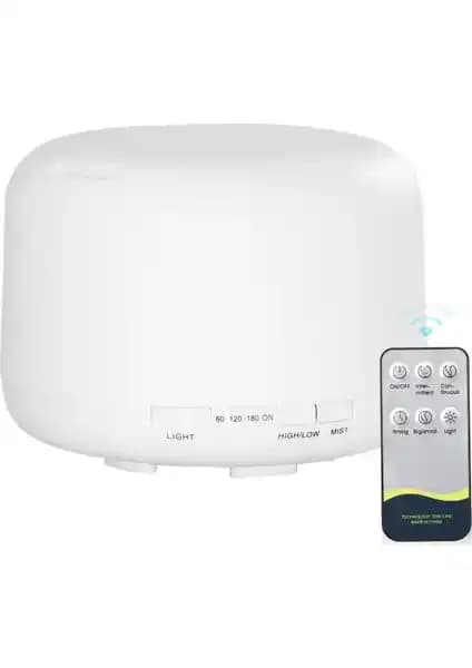Buyfun Ultrasonik Aroma Nemlendirici Hava Difüzörü 500 ml, sessiz, çok fonksiyonlu ve şık tasarım