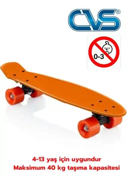 Çocuklar İçin Güvenli ve Eğlenceli CVS Tech Dn 80005 Kaykay Turuncu Renkli