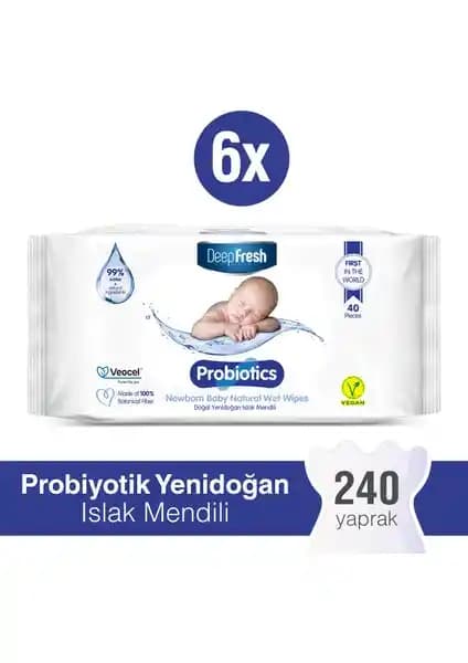 Deep Fresh Probiyotik Doğal Yenidoğan Islak Mendil: Güvenli ve Etkili Bebek Bakım Ürünü