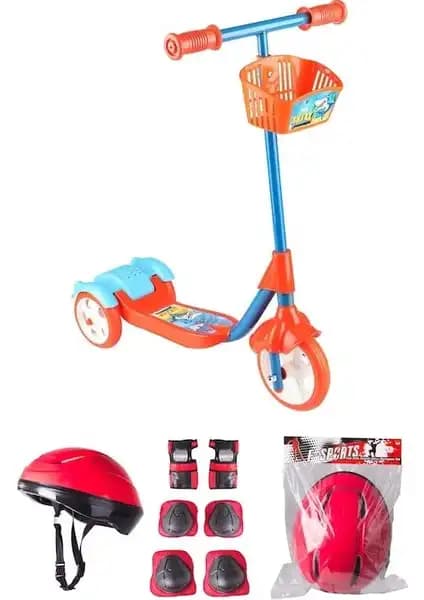 Erdem Oyuncak 3 Tekerlekli Frenli Sepetli Çocuk Scooter Güvenli ve Dayanıklı Tasarım