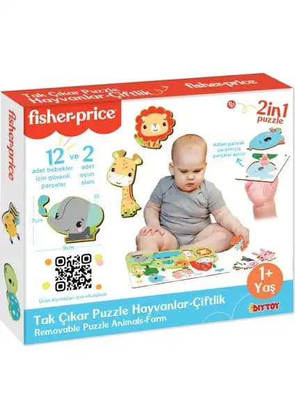 Fisher-Price Diytoy Tak Çıkar Puzzle Hayvanlar Çiftlik: Eğitici ve Eğlenceli Çocuk Oyuncağı