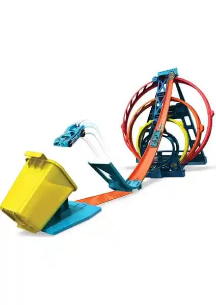 Hot Wheels Track Builder Üçlü Çember Aksiyonu Setiyle Yaratıcı ve Eğlenceli Oyun Deneyimi