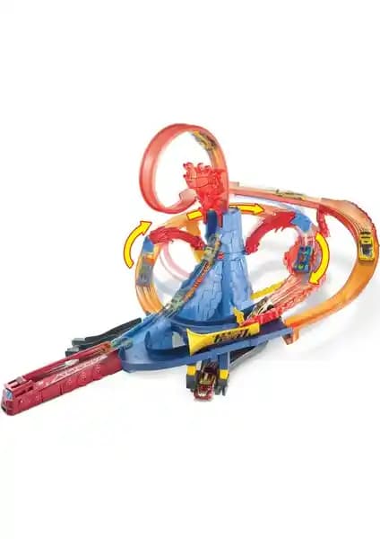 Hot Wheels Yanardağdan Kaçış Motorlu Pist Seti Çocuklar İçin Eğlenceli Yarış ve Macera Oyunu