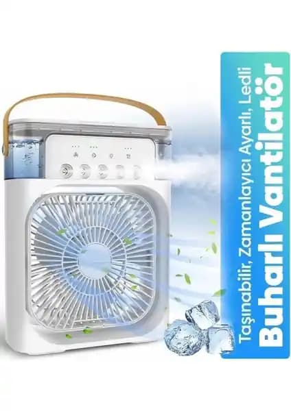 İnnMerry Taşınabilir Işıklı 5 Spreyli Vantilatör ile Yaz Aylarında Serinliği Yanınızda Taşıyın