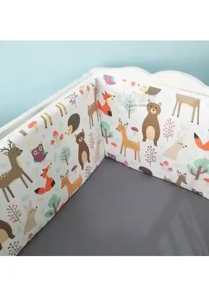 Jaju Baby Orman Desenli Beşik Kenar Koruma Güvenli ve Estetik Çocuk Odası Dekorasyonu