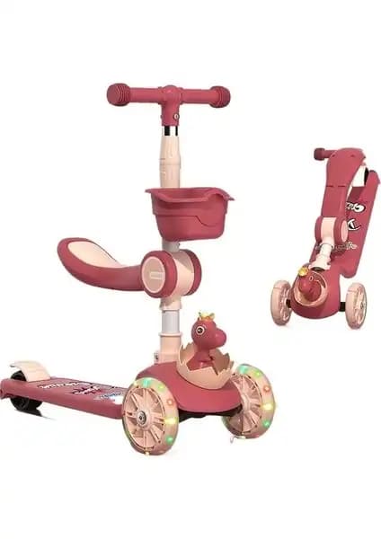 KTGQ 3'ü 1 Arada Katlanabilir Bebek Scooter'ı Güvenlik ve Pratiklik Sunan Çok Fonksiyonlu Ürün