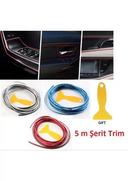 Marsilyan 5 Metre Şerit Trim ile Aracınıza Modern ve Şık İç Tasarım Dokunuşları