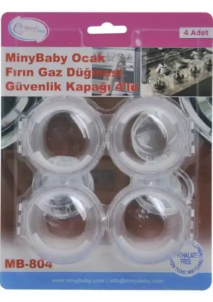 Miny Baby Ocak ve Fırın Gaz Düğmesi Güvenlik Kapağı 4'lü - Çocuk Güvenliği ve Kullanım Kolaylığı
