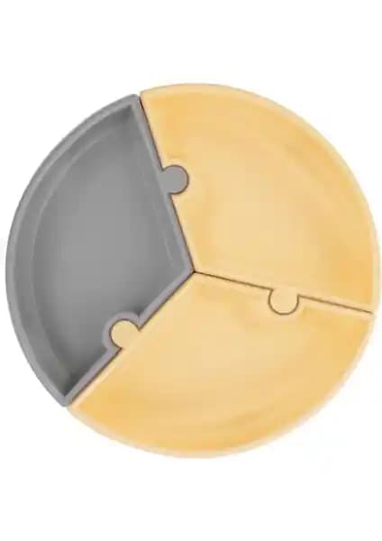 OiOi Silikon Puzzle Bebek Mama Tabağı Güvenli, Pratik ve Çok Bölmeli Tasarım