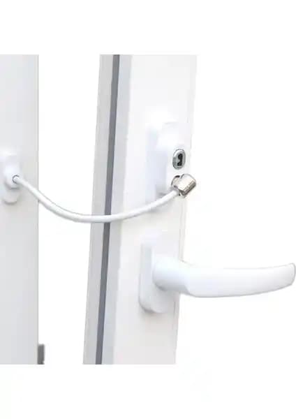 Penkid Anahtarlı Halatlı PVC Kapı ve Pencere Güvenlik Kilidi Yüksek Güvenlik Sağlayan Çocuk Koruma Ürünü