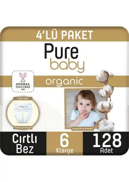 Pure Baby Organik Pamuklu Bez Karşılaştırması: 4'lü Paket ve 6 Numara Xlarge Seçenekleri