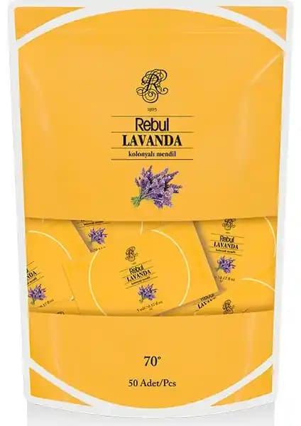 Rebul Lavanda Kolonyalı Mendil 50'li Paket ile Günlük Hijyen ve Ferahlık Sağlayın