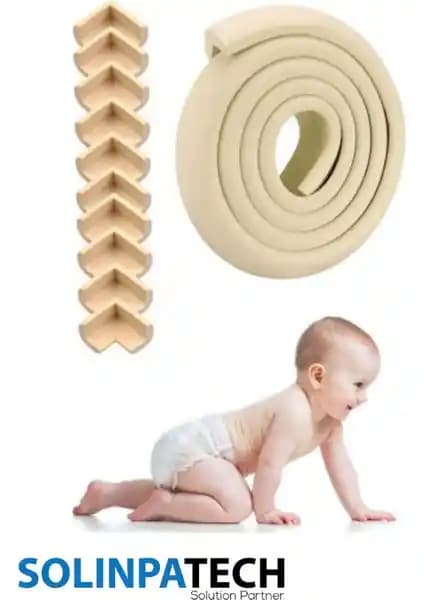 Solinpatech Krem Kauçuk Güvenlik Koruma Seti Çocuklar İçin Güvenlik Çözümü