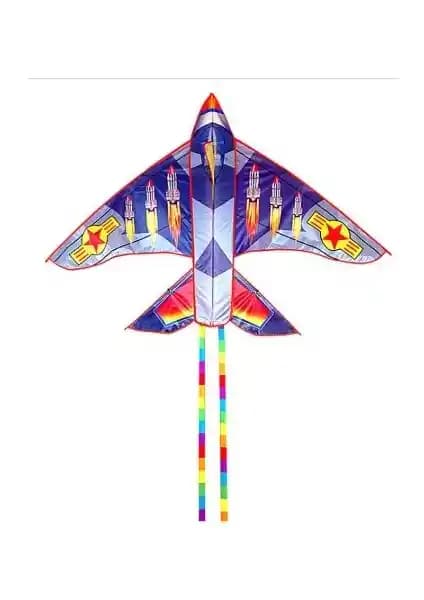 Universal Uçak Uçurtma Büyük Boy 215 cm Çocuklar İçin Renkli ve Dayanıklı Dış Mekan Oyuncağı