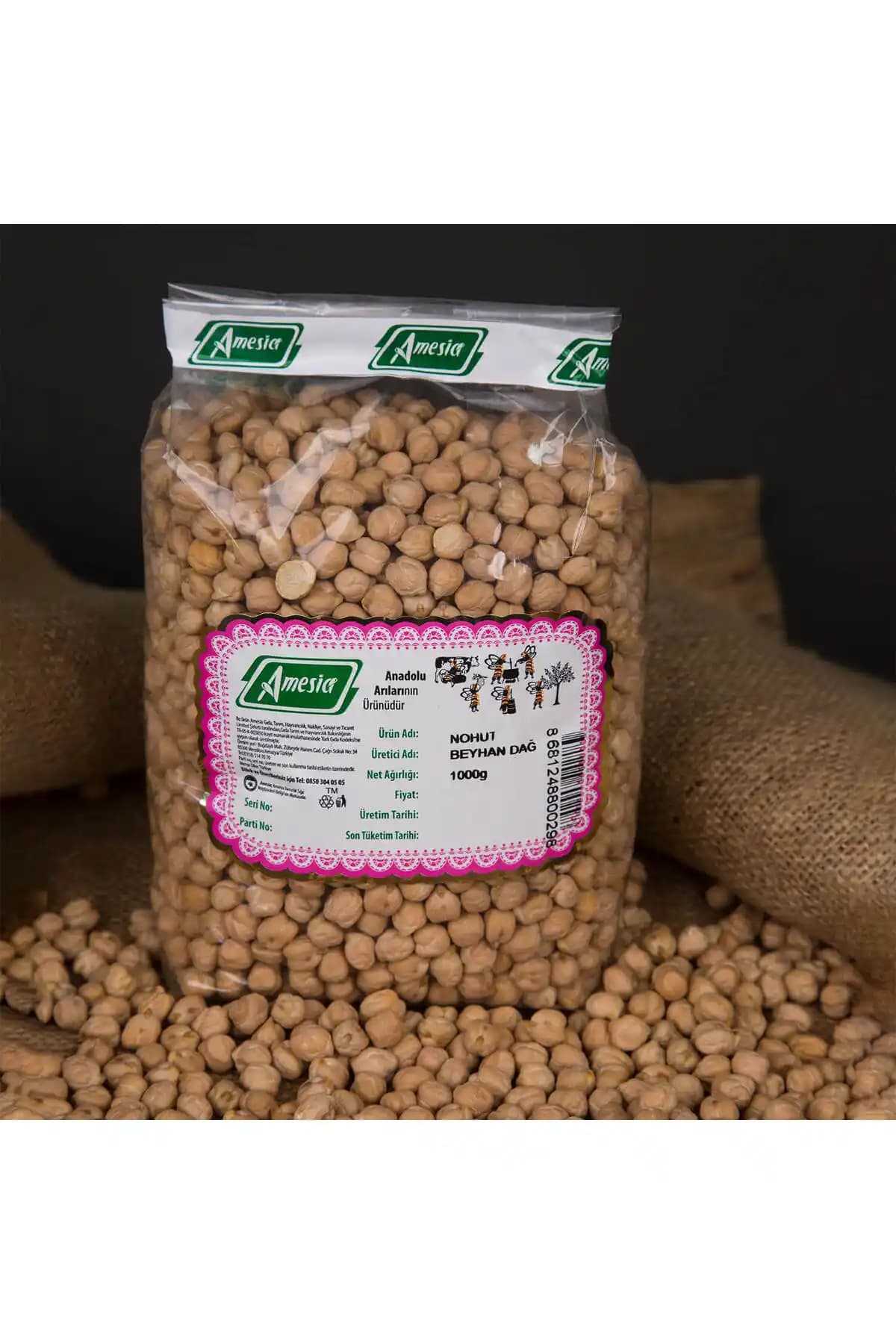 Amesia Nohut 1000 g Sağlıklı ve Çok Yönlü Bakliyat Ürünü Türkiye Menşei