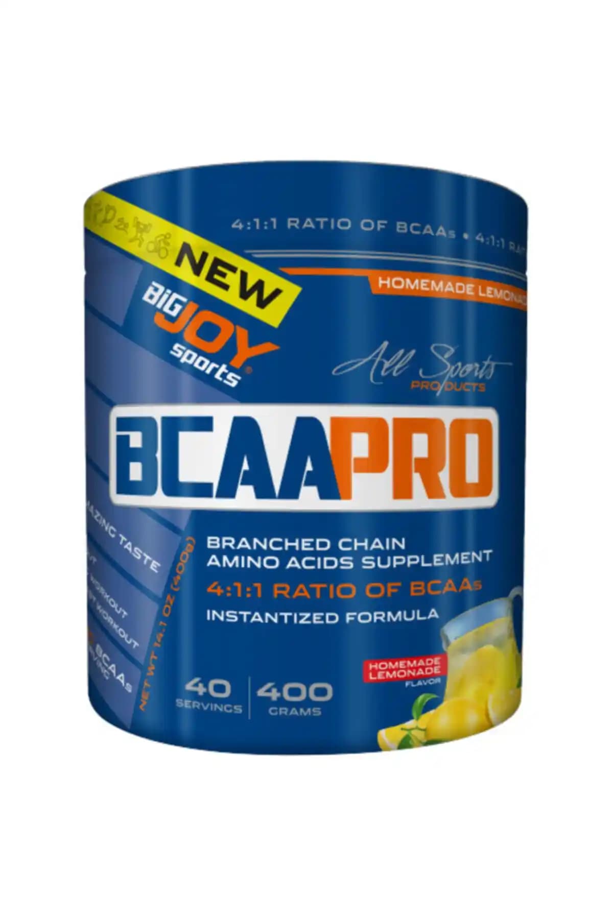 Bigjoy BCAA Pro 4:1:1 400g Limonata Aromasıyla Kas Gelişimini Destekleyen Amino Asit Tozu