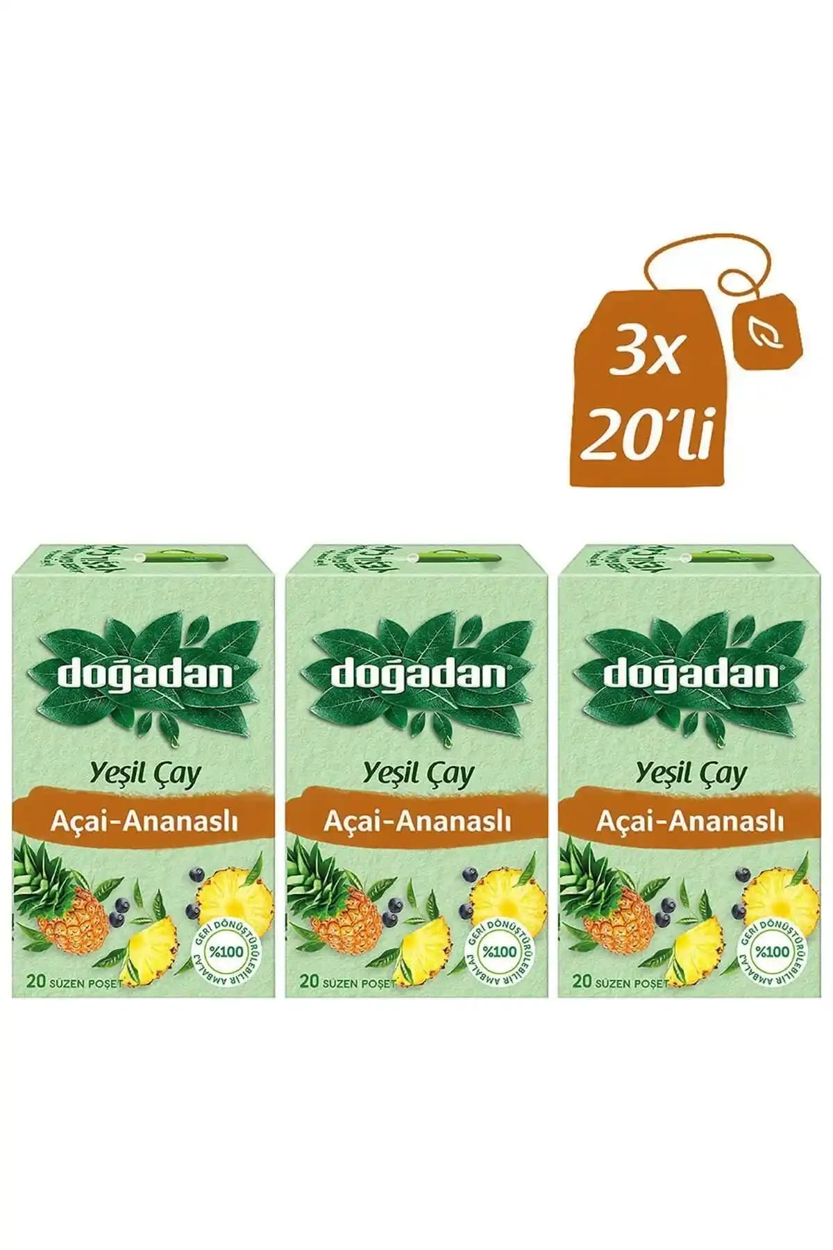 Doğadan Yeşil Çay Açai-Ananaslı: Sağlıklı ve Ferahlatıcı Doğal İçecek Alternatifi