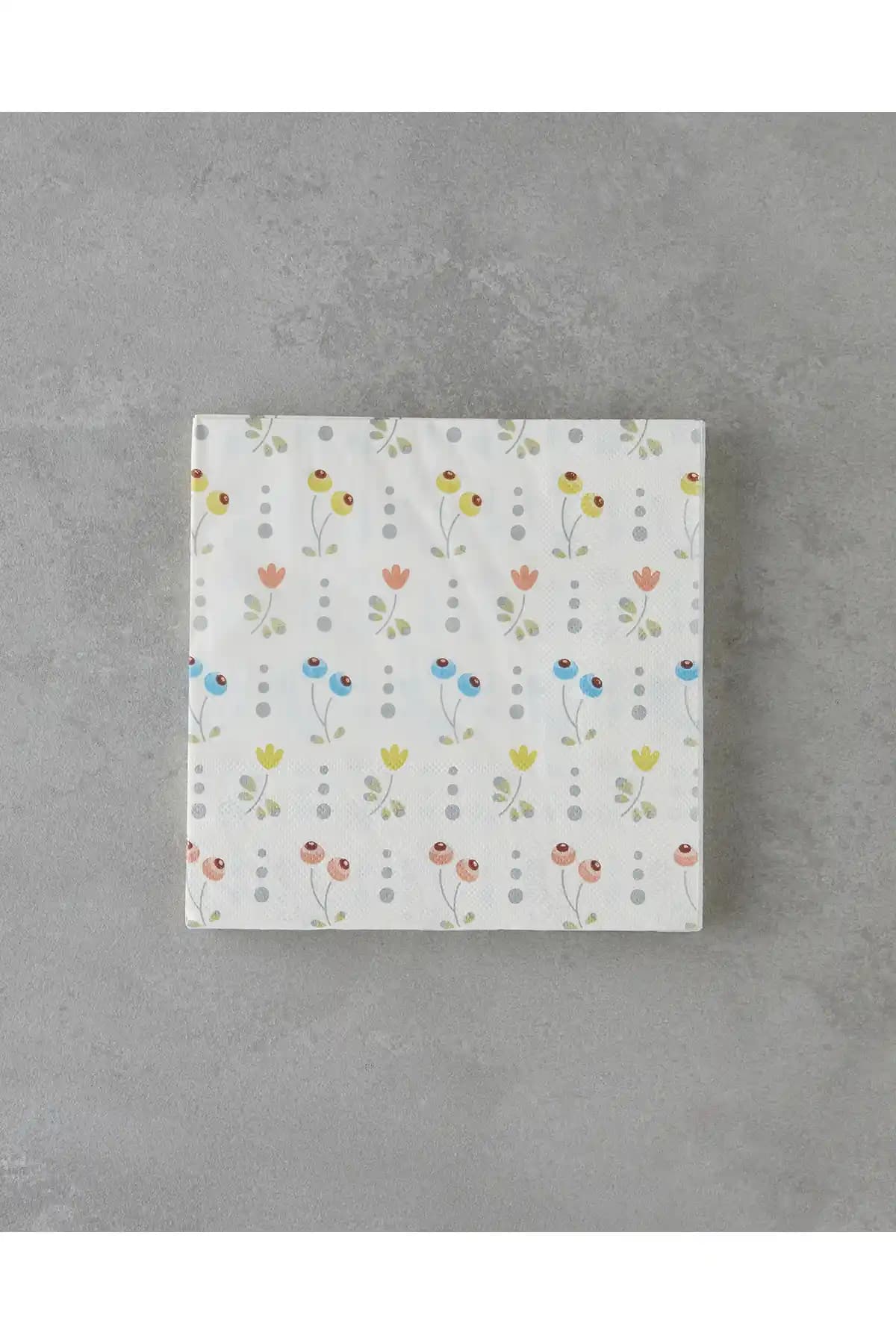 English Home Petalpop Renkli Kağıt Peçete 20'li, Şık ve Pratik Kullanım İçin Uygun