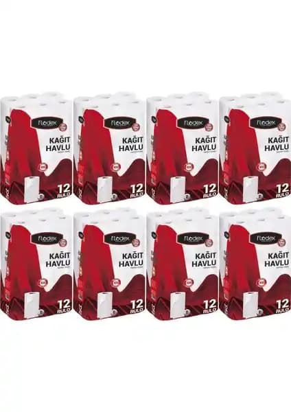 Flodex Çift Katlı 96'lı Kağıt Havlu Seti Hijyen ve Dayanıklılık İçin Uygun