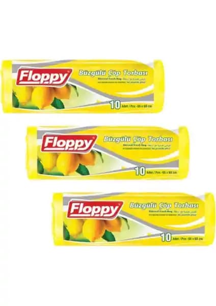Floppy Büzgülü Limon Kokulu Orta Boy Çöp Torbası Temizlik ve Hijyen İçin Uygun