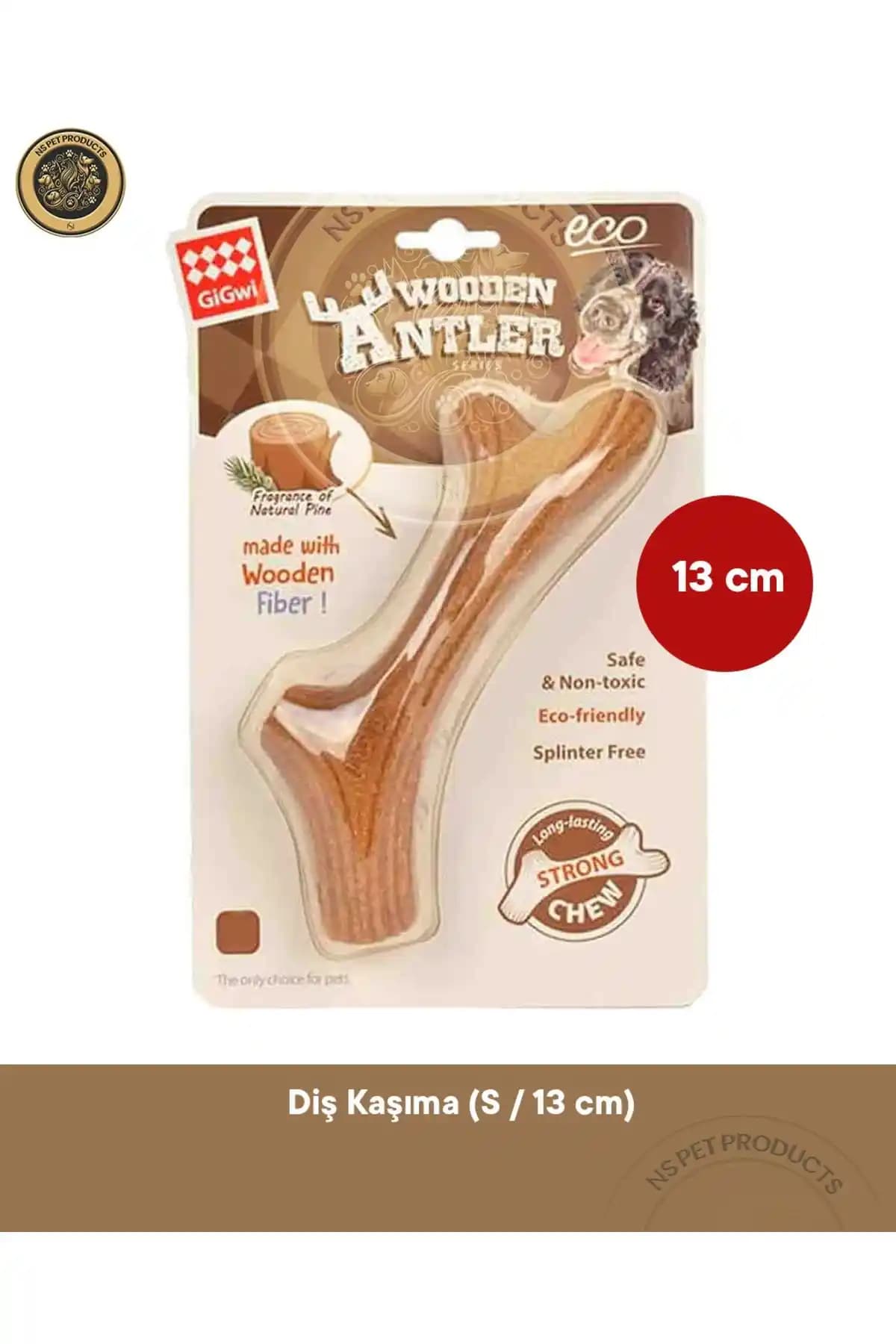 Gigwi Doğal Ağaç Köpek Diş Kaşıma Small 13cm - Doğal ve Güvenli Köpek Oyuncağı