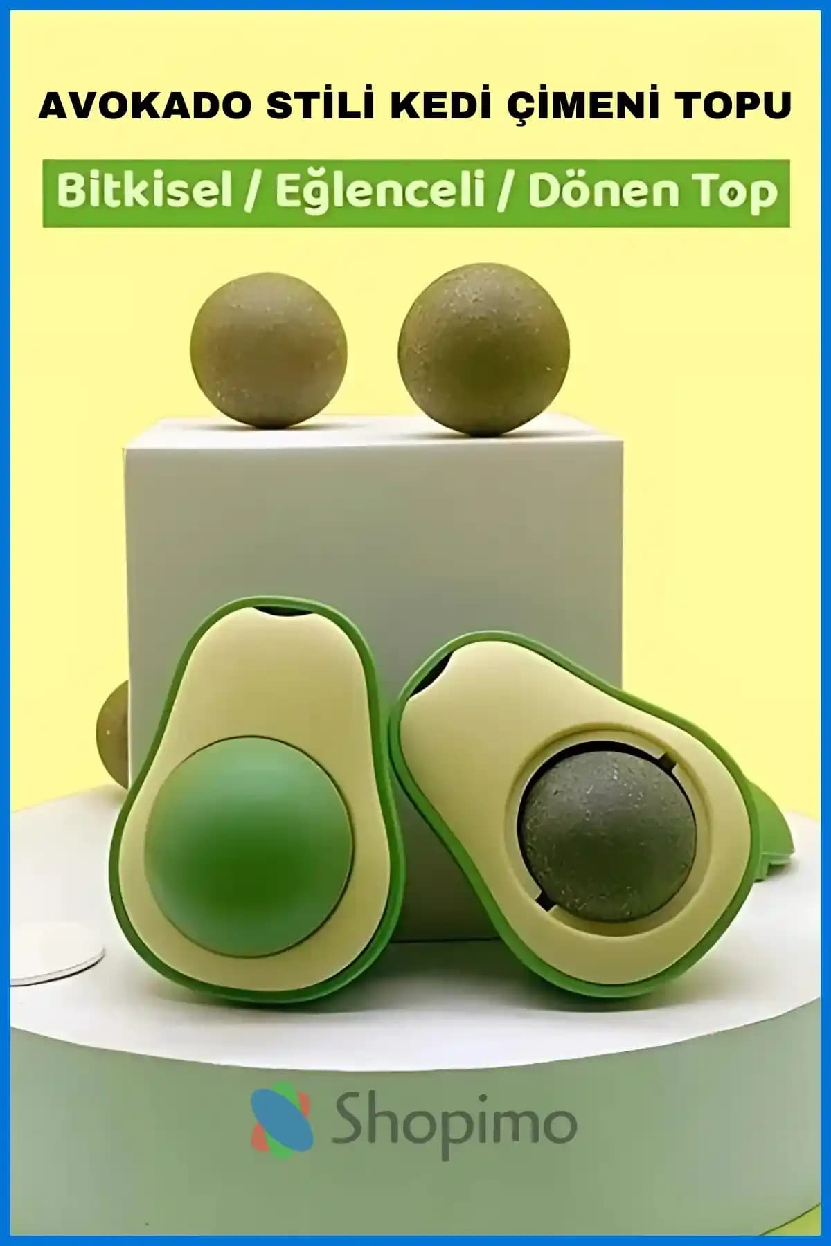 Home Avokado Stili Kedi Çimeni Topu: Doğal ve Eğlenceli Kedi Oyuncağı
