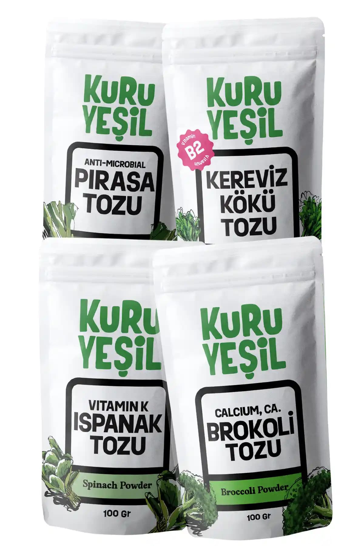 Kuru Yeşil Sebze Tozu Karışımı Sağlıklı ve Pratik Beslenme İçin Uygun Bir Seçenek