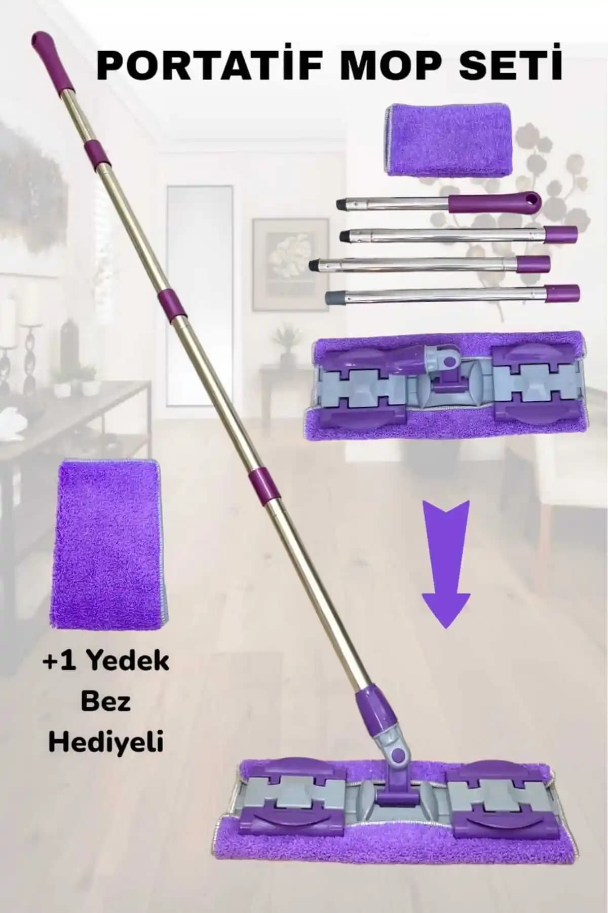 Manosta Mikrofiber Mandallı Mop: Çok Yüzeyli ve Ekonomik Temizlik Çözümü