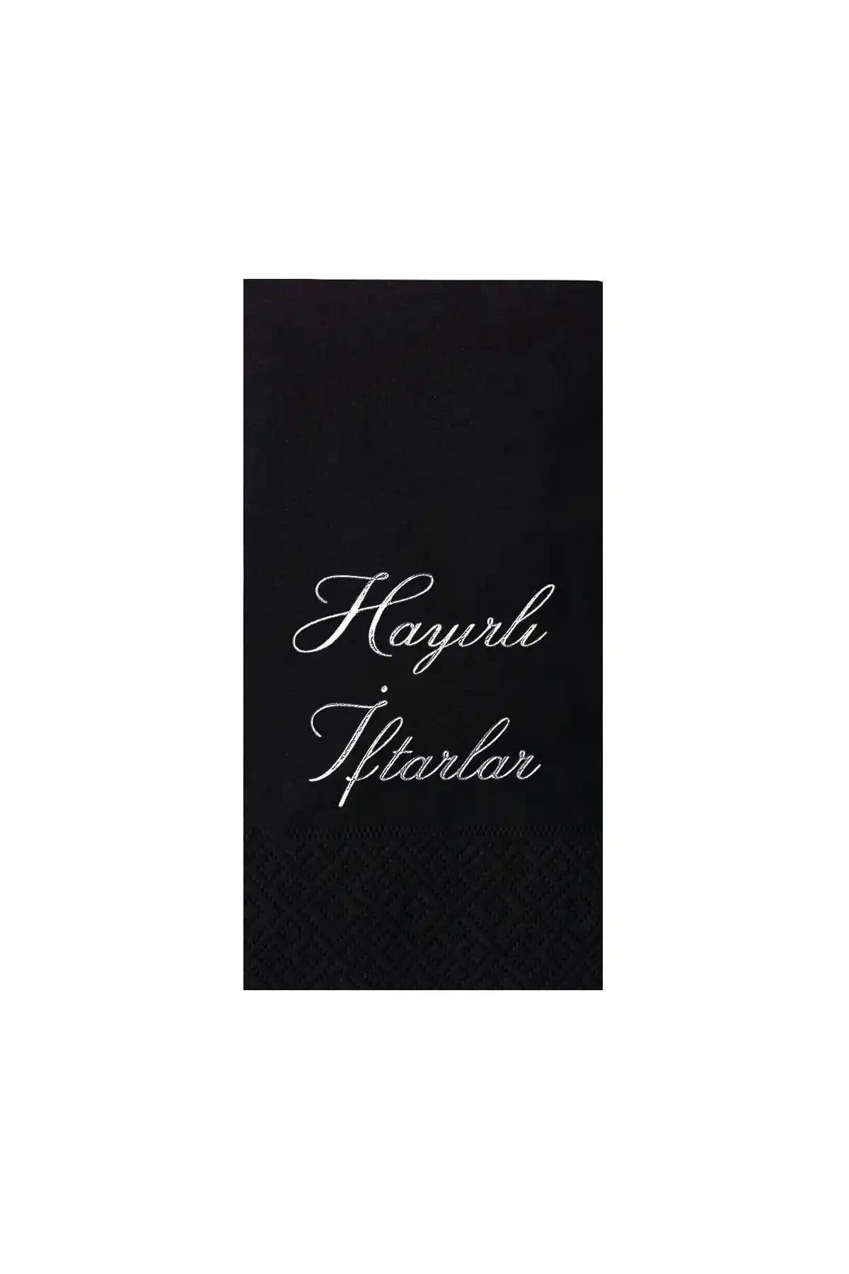 Ramazan ve özel günler için şık 33x33 cm gümüş varak peçete, 16'lı paket, dayanıklı ve estetik tasarım