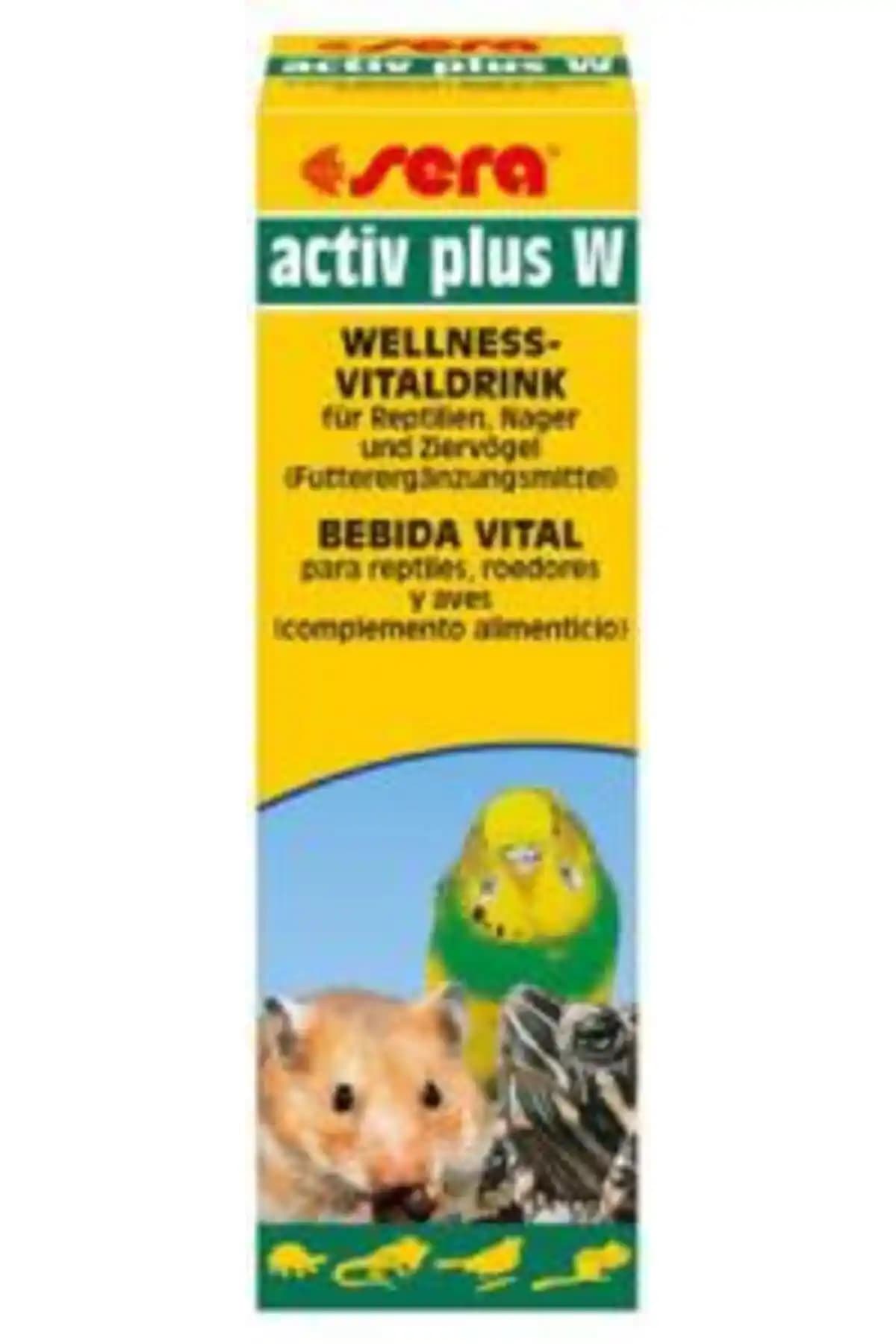Sera Activ Plus W 50 ml küçük hayvanlar ve sürüngenler için doğal sağlık destek ürünü